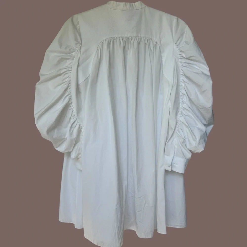 Alexander McQueen White Crisp Cotton Dress - Picture 5 of 8